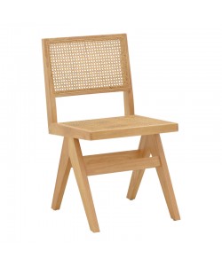 Καρέκλα Brenin pakoworld φυσικό rubberwood 45x56x82εκ