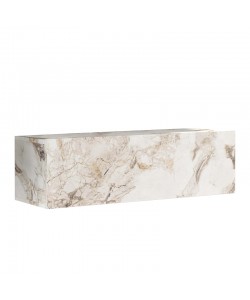 Έπιπλο τηλεόρασης επιτοίχιο Serit pakoworld εκρού μαρμάρου μελαμίνης 100x31.5x29.5εκ