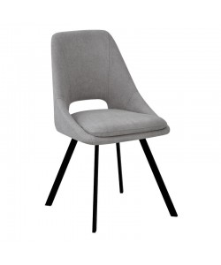 Καρέκλα Initiate pakoworld γκρι μπουκλέ ύφασμα-πόδι μαύρο μέταλλο 48x57x85εκ Καρέκλα Initiate pakoworld γκρι μπουκλέ ύφασμα-πόδι μαύρο μέταλλο 48x57x85εκ