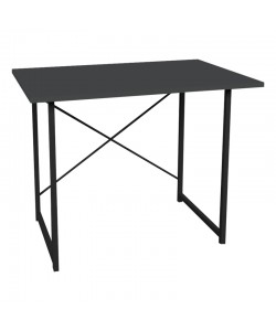 Γραφείο εργασίας Ustando pakoworld ανθρακί μελαμίνης-μαύρο μέταλλο 90x60x72εκ
