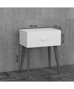 Κομοδίνο Laber pakoworld με ένα συρτάρι λευκό μελαμίνης 45x30x57.5εκ Κομοδίνο Laber pakoworld με ένα συρτάρι λευκό μελαμίνης 45x30x57.5εκ