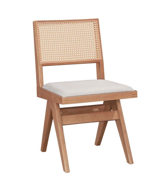 Τραπεζαρία Winslow pakoworld σετ 7τεμ ξύλο rubberwood σε ανοιχτό καρυδί απόχρωση 160x85x75εκ