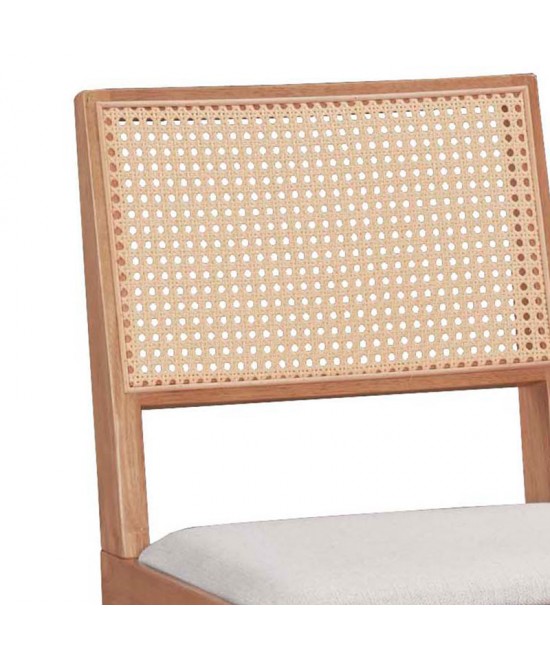 Τραπεζαρία Winslow pakoworld σετ 7τεμ ξύλο rubberwood σε ανοιχτό καρυδί απόχρωση 160x85x75εκ