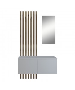 Έπιπλο εισόδου Arika pakoworld λευκό-sonoma 100x37x199.5εκ