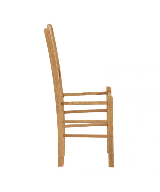 Καρέκλα καφενείου Σύρος pakoworld μασίφ ξύλο οξιάς λούστρο καρυδί 41x42x92εκ