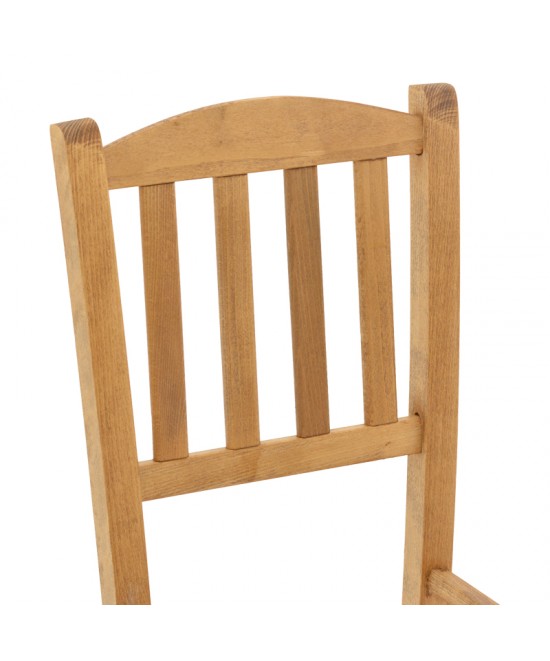 Καρέκλα καφενείου Σύρος pakoworld μασίφ ξύλο οξιάς λούστρο καρυδί 41x42x92εκ