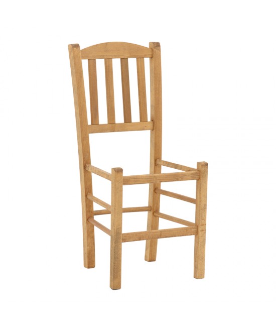 Καρέκλα καφενείου Σύρος pakoworld μασίφ ξύλο οξιάς λούστρο καρυδί 41x42x92εκ