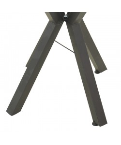 Τραπέζι Prestone pakoworld λευκό μαρμάρου μελαμίνης-μαύρο μέταλλο 70x70x75εκ