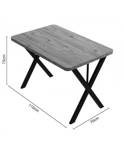 Τραπέζι Zeryin pakoworld oak μελαμίνης-μαύρο μέταλλο 70x110x75εκ Τραπέζι Zeryin pakoworld oak μελαμίνης-μαύρο μέταλλο 70x110x75εκ