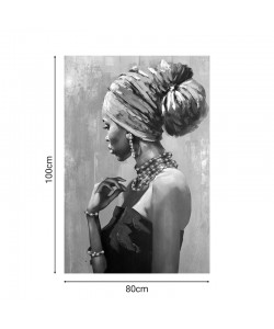 Πίνακας σε καμβά African Inart 80x3x120εκ