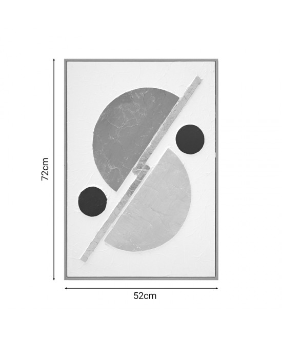 Πίνακας σε καμβά Geometric Inart 52x4.5x72εκ
