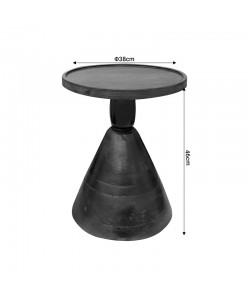 Βοηθητικό τραπέζι Spello Inart μασίφ mango ξύλο σε καρυδι απόχρωση Φ38x46εκ Βοηθητικό τραπέζι Spello Inart μασίφ mango ξύλο σε καρυδι απόχρωση Φ38x46εκ