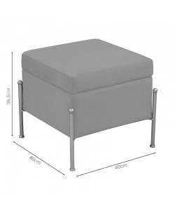 Σκαμπό-μπαούλο Panton pakoworld φυστικί-χρυσό 40x40x36.5εκ