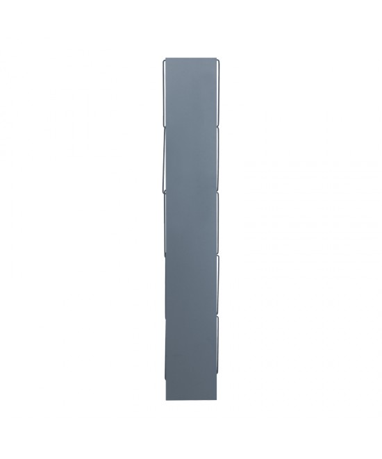 Βιβλιοθήκη Tars pakoworld γκρι-μαύρο 60x24x146.5εκ Βιβλιοθήκη Tars pakoworld γκρι-μαύρο 60x24x146.5εκ