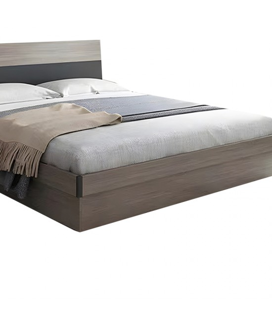 Κρεβάτι Daizy pakoworld μονό με αποθηκευτικό χώρο ανοιχτό καρυδί-γκρι 120x200εκ