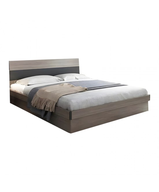 Κρεβάτι Daizy pakoworld μονό με αποθηκευτικό χώρο ανοιχτό καρυδί-γκρι 120x200εκ