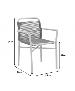 Πολυθρόνα αλουμινίου Clutch pakoworld στοιβαζόμενη λευκός σκελετός-φυσικό rattan 55x56x80εκ Πολυθρόνα αλουμινίου Clutch pakoworld στοιβαζόμενη λευκός σκελετός-φυσικό rattan 55x56x80εκ
