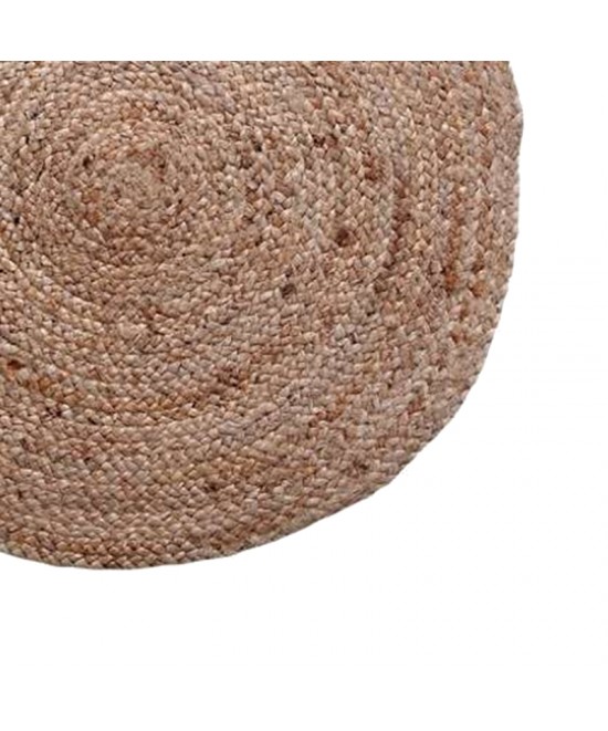 Χαλί Solon Inart μπεζ γιούτα 120x120x1εκ