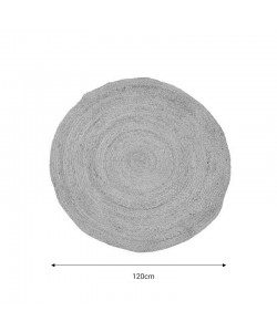 Χαλί Solon Inart μπεζ γιούτα 120x120x1εκ