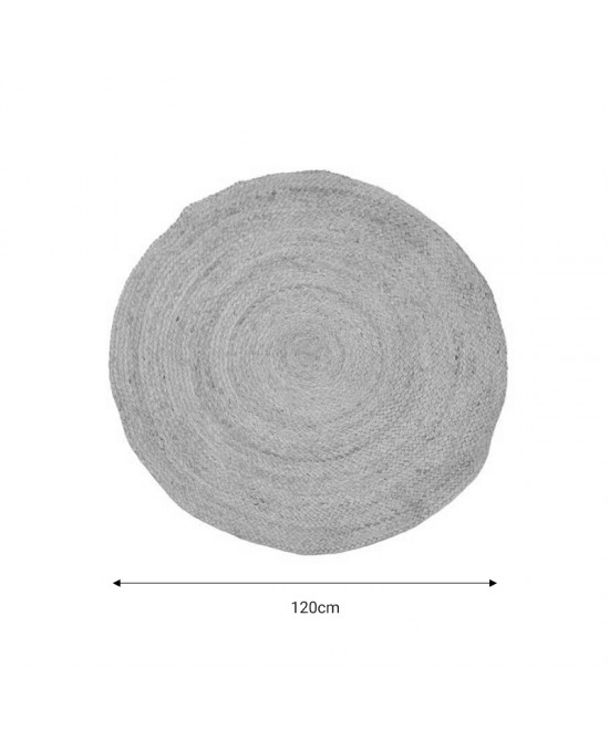 Χαλί Solon Inart μπεζ γιούτα 120x120x1εκ