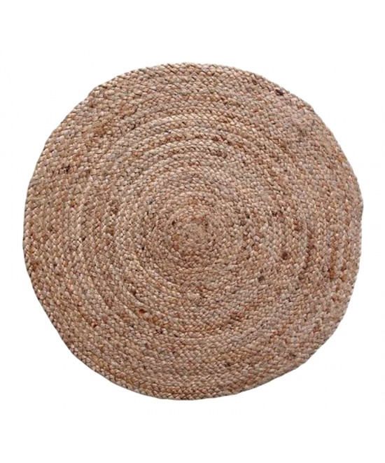 Χαλί Solon Inart μπεζ γιούτα 120x120x1εκ