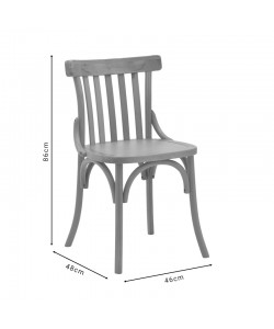 Καρέκλα Flisbie pakoworld φυσικό ξύλο οξιάς 46x48x86εκ