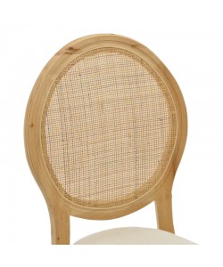 Καρέκλα Canco pakoworld φυσικό rubberwood-φυσικό rattan 50x55x98εκ Καρέκλα Canco pakoworld φυσικό rubberwood-φυσικό rattan 50x55x98εκ