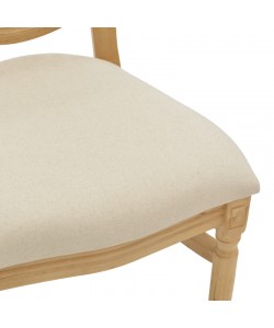 Καρέκλα Canco pakoworld φυσικό rubberwood-φυσικό rattan 50x55x98εκ