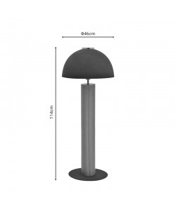 Φωτιστικό δαπέδου Cableler Inart Ε27 μαύρο μέταλλο Φ46x114εκ