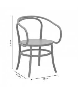Πολυθρόνα Verfie pakoworld φυσικό ξύλο οξιάς 55x50x83εκ