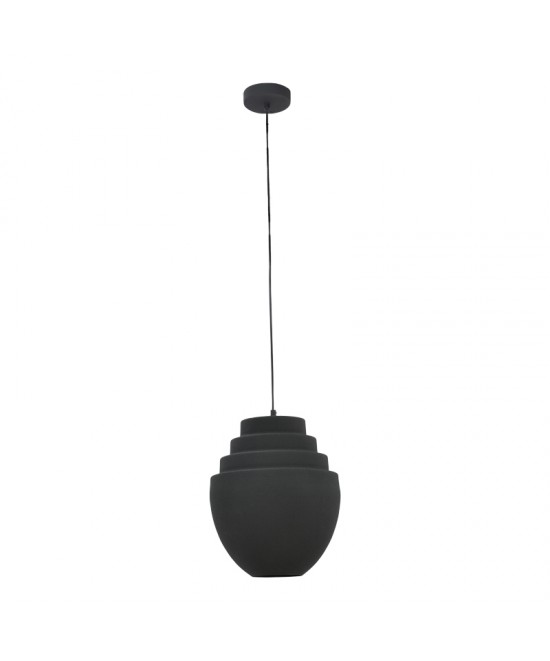 Φωτιστικό οροφής Kelsy Inart E27 μαύρο μέταλλο Φ30x122εκ Φωτιστικό οροφής Kelsy Inart E27 μαύρο μέταλλο Φ30x122εκ