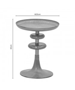 Βοηθητικό τραπέζι Trego I Inart χρυσό-λευκό μέταλλο Φ33x42εκ Βοηθητικό τραπέζι Trego I Inart χρυσό-λευκό μέταλλο Φ33x42εκ