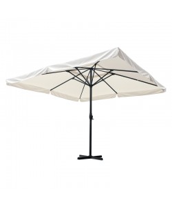 Ομπρέλα επαγγελματική Shoreline pakoworld μονοκόμματος ιστός αλουμίνιο-μπεζ ύφασμα 4x4x2.9m
