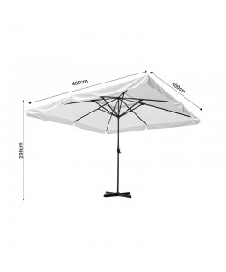 Ομπρέλα επαγγελματική Shoreline pakoworld μονοκόμματος ιστός αλουμίνιο-μπεζ ύφασμα 4x4x2.9m Ομπρέλα επαγγελματική Shoreline pakoworld μονοκόμματος ιστός αλουμίνιο-μπεζ ύφασμα 4x4x2.9m