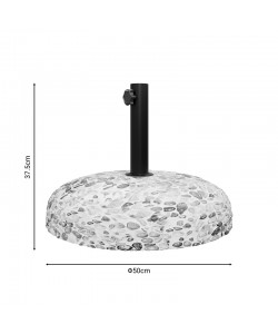 Βάση ομπρέλας Breezy pakoworld τσιμέντο ψηφιδωτή 35kg Φ50εκ