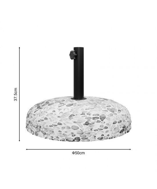 Βάση ομπρέλας Breezy pakoworld τσιμέντο ψηφιδωτή 35kg Φ50εκ