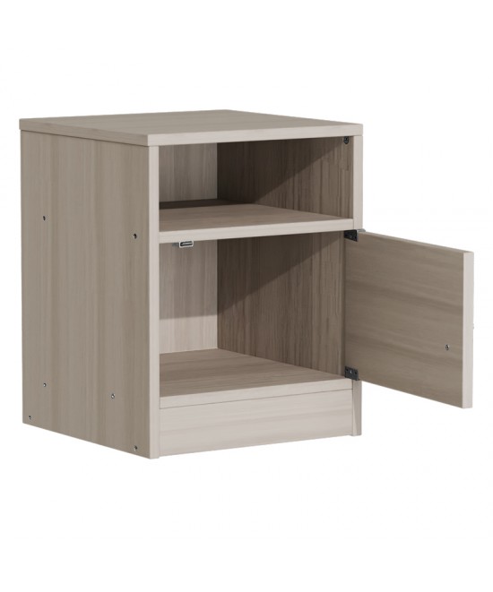Κομοδίνο Foly pakoworld με ένα ντουλάπι γκρι oak 40x40x50εκ