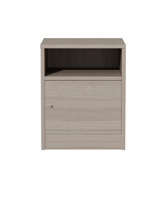 Κομοδίνο Foly pakoworld με ένα ντουλάπι γκρι oak 40x40x50εκ