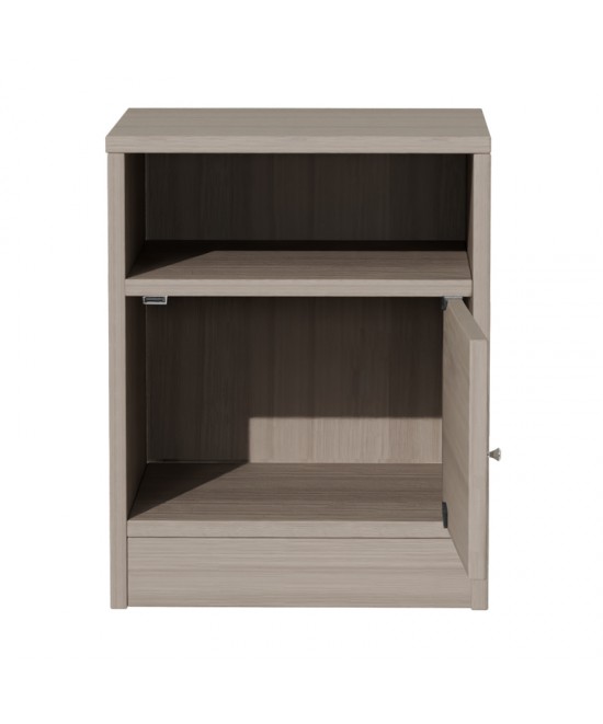 Κομοδίνο Foly pakoworld με ένα ντουλάπι γκρι oak 40x40x50εκ