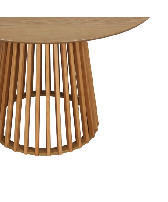 Τραπέζι Domonic pakoworld φυσικό Φ120x75εκ