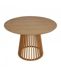 Τραπέζι Domonic pakoworld φυσικό Φ120x75εκ