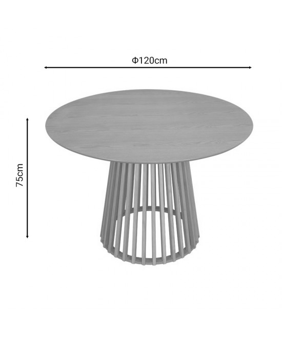 Τραπέζι Domonic pakoworld φυσικό Φ120x75εκ
