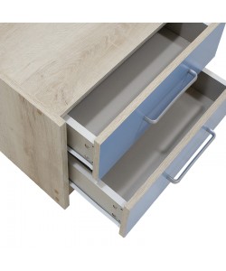 Κομοδίνο παιδικό Looney pakoworld με 2 συρτάρια χρώμα castillo-μπλε 47,5x40,5x40,5εκ Κομοδίνο παιδικό Looney pakoworld με 2 συρτάρια χρώμα castillo-μπλε 47,5x40,5x40,5εκ