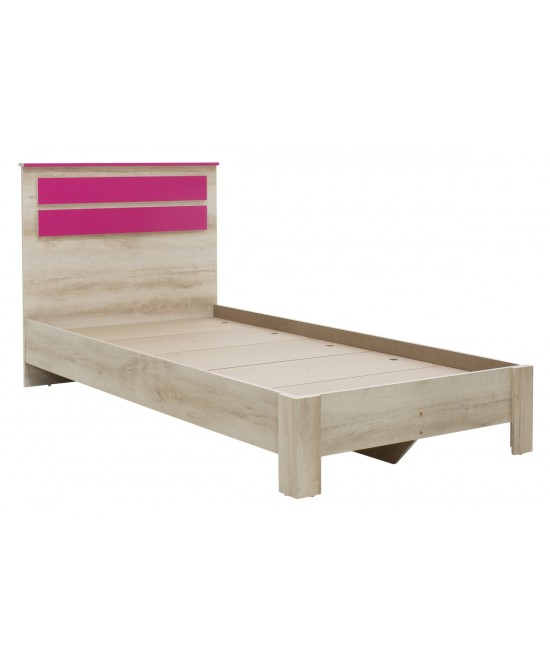 Κρεβάτι παιδικό Looney pakoworld σε χρώμα castillo-ροζ 100x200εκ