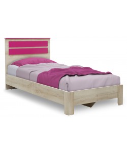 Κρεβάτι παιδικό Looney pakoworld σε χρώμα castillo-ροζ 100x200εκ