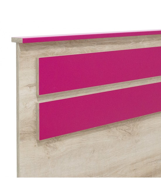 Κρεβάτι παιδικό Looney pakoworld σε χρώμα castillo-ροζ 100x200εκ