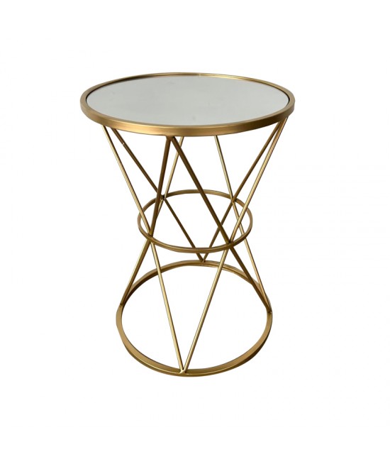 Βοηθητικό τραπέζι σαλονιού Vogarton Inart χρυσό 40x40x56εκ