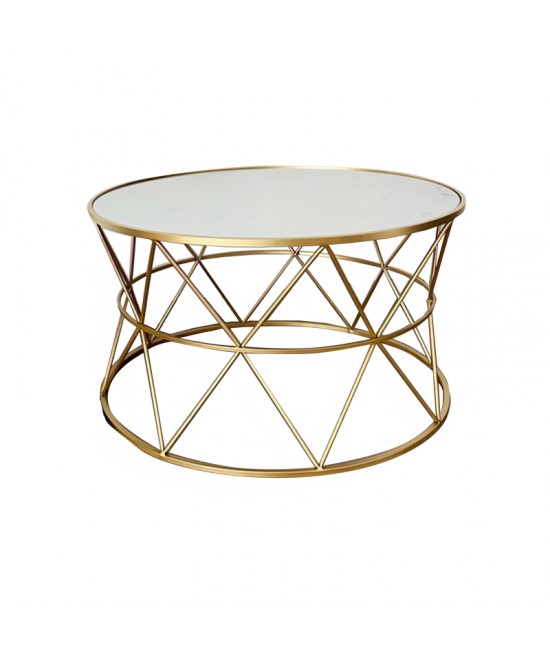 Tραπέζια σαλονιού Pelosif Inart χρυσό σετ 2τεμ μέταλλο