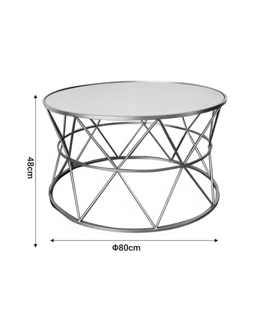 Tραπέζια σαλονιού Pelosif Inart χρυσό σετ 2τεμ μέταλλο