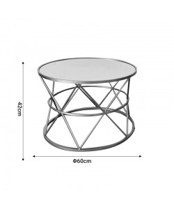 Tραπέζια σαλονιού Pelosif Inart χρυσό σετ 2τεμ μέταλλο